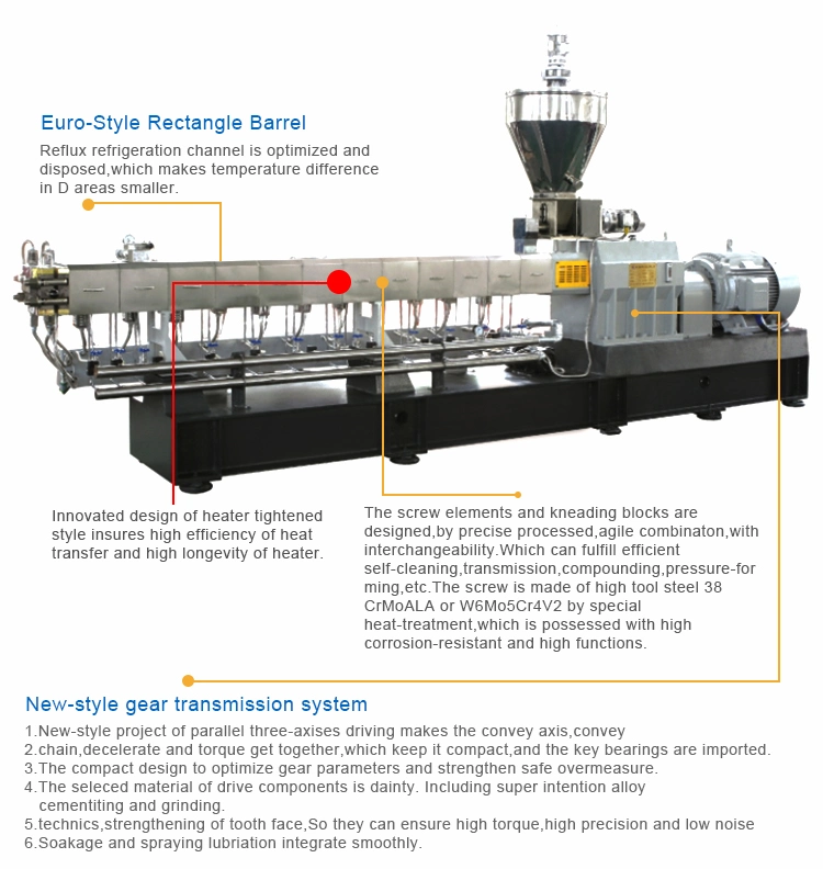 Tse-30 Co-Rotating Twin-Screw Compounding Extruder for Lab