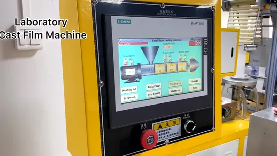 Машина для производства литых пленок и пластин в лаборатории с функцией каландра